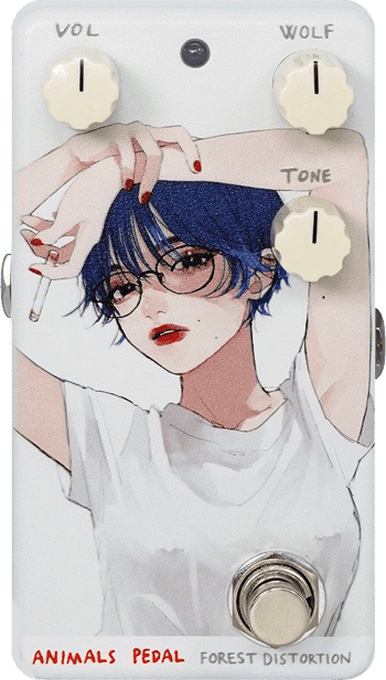 Animals Pedal Custom Illustration 024 I Was A Wolf In The Forest Distortion