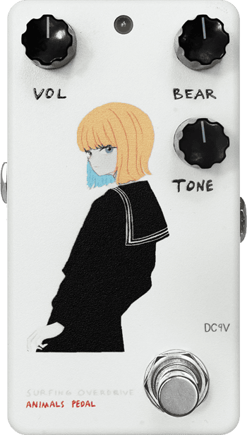 Animals Pedal Custom Illustration 002 Surfing Bear Overdrive