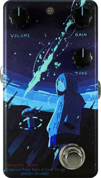 Animals Pedal Custom Illustration 047 Diamond Peak Hybrid Over Drive