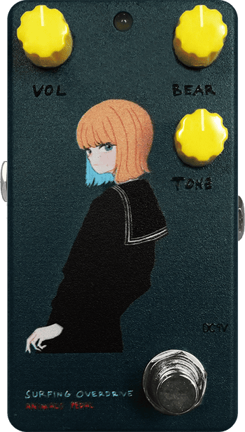 Animals Pedal Custom Illustration 001 Surfing Bear Overdrive