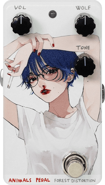 Animals Pedal Custom Illustration 025 I Was A Wolf In The Forest Distortion