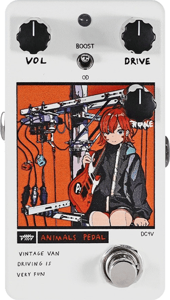 Animals Pedal Custom Illustration 023 Vintage Van Driving is Very Fun