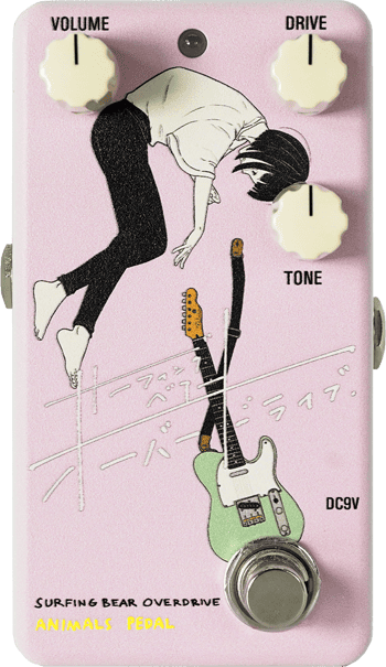 Animals Pedal Custom Illustration 038 Surfing Bear Overdrive