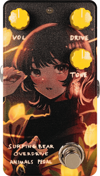 Animals Pedal Custom Illustration 029 Surfing Bear Overdrive